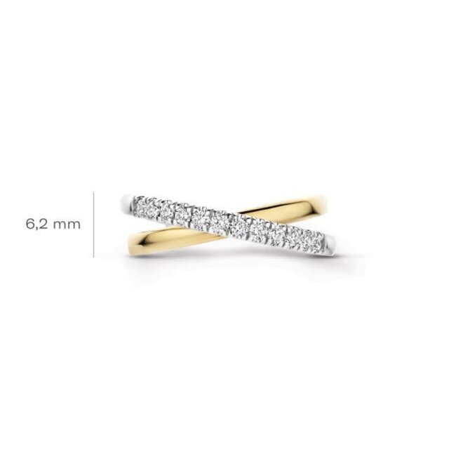 Blush Blush Ring LG1054B/54 14k Bi-color Goud met 0.31crt H SI Labgrown Diamant Maat 54