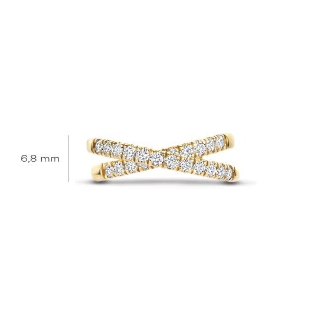 Blush Blush Ring LG1055Y/56 14k Geelgoud met 0.57crt H SI Labgrown Diamat Maat 56