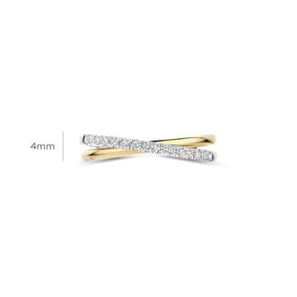 Blush Blush Ring LG1053B/54 14k Bi-color Goud met 0.25crt H SI Labgrown Diamant Maat 54