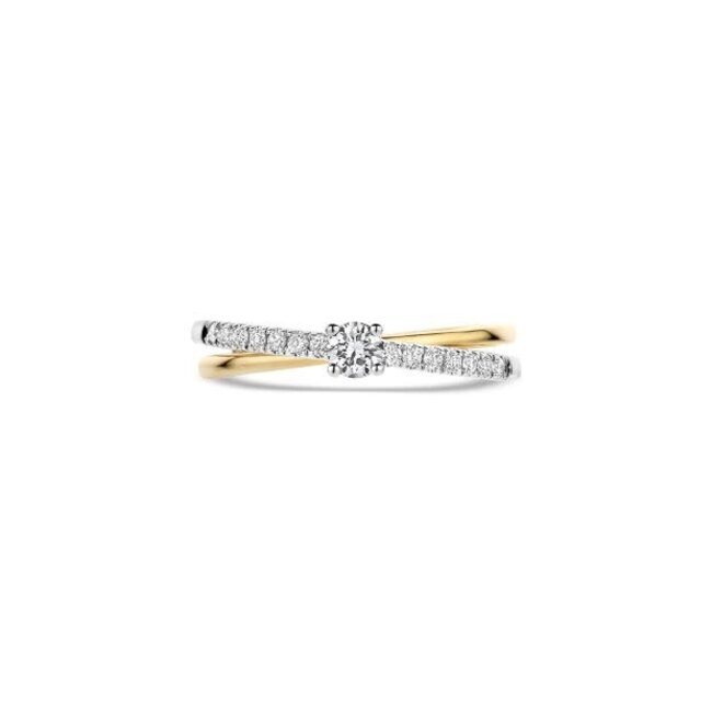 Blush Blush Ring LG1060B/54 14k Bi-color Goud met 0.14crt en 0.14crt H SI Labgrown Diamant Maat 54