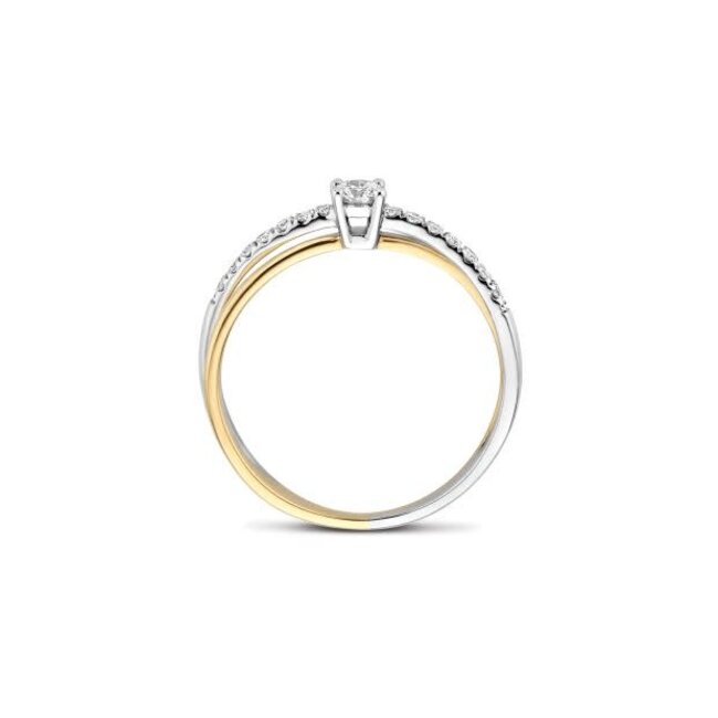 Blush Blush Ring LG1060B/54 14k Bi-color Goud met 0.14crt en 0.14crt H SI Labgrown Diamant Maat 54