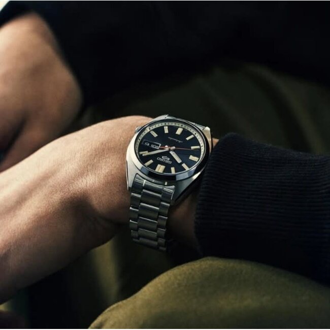 Seiko Seiko Horloge SRPK89K1 5 Sports Staal Automaat met Zwarte Wijzerplaat 37,4MM
