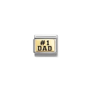 Nomination Nomination Schakel 030166-39 Composable Classic Staal met 18k Geelgouden Dad N1