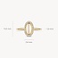 Blush Blush Ring 1279YMQ/54 14k Geelgoud Parelmoer en Zirkonia Maat 54