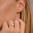 Blush Blush Oorbellen 7397YZI 14k Geelgoud 2 Circle met Zirkonia 5.1mm x 7.5mm