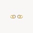 Blush Blush Oorbellen 7397YZI 14k Geelgoud 2 Circle met Zirkonia 5.1mm x 7.5mm