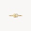 Blush Blush Ring 1282YZI/54 14k Geelgoud 2x Circle met Zirkonia Maat 54
