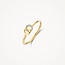 Blush Blush Ring 1282YZI/54 14k Geelgoud 2x Circle met Zirkonia Maat 54