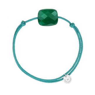 Morganne Bello Morganno Bello Armband 1025X56A185 Cushion Groen Agaat Blue Sea Cord Blue Sea Cord