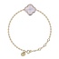 Morganne Bello Morganne Bello Armband 3072YB11D Lumiere 18k Geelgoud met Mother of Pearl en 0,13crt GVS Diamant  14-17cm