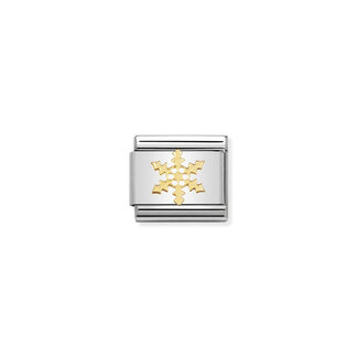 Nomination Nomination Schakel 030109-14 Composable Classic Staal met 18k Geelgoud Sneeuwflok