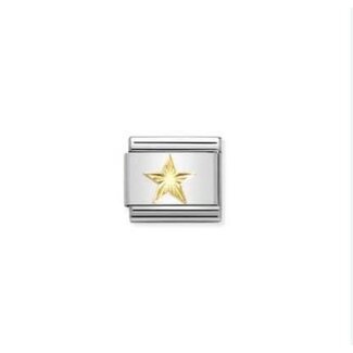 Nomination Nomination Schakel 030149/55 Composable Classic Staal met 18k Geelgoud Ster met Diamantering