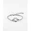 Buddha to Buddha Buddha to Buddha Armband 176 E+-G Katja Zilver Klaver Parelmoer Maat E+-G