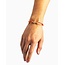 Buddha to Buddha Buddha to Buddha Armband 133OR GV M Katja Oranje Koord Zilver met Geelgouden Plating Maat M