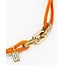 Buddha to Buddha Buddha to Buddha Armband 133OR GV M Katja Oranje Koord Zilver met Geelgouden Plating Maat M