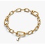 Pandora Pandora Bedel 764614C01 Zilver met 14k Geelgouden Plating Maan met Mother of Pearl
