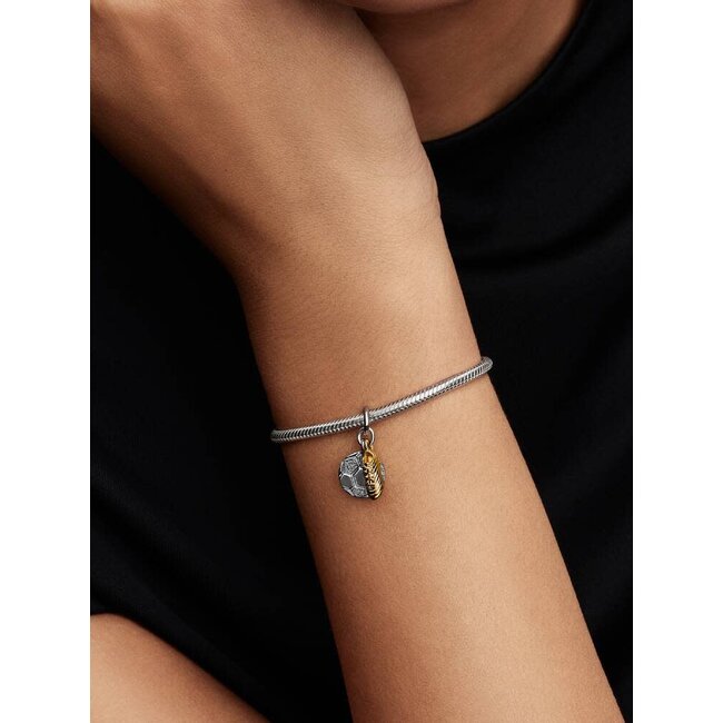 Pandora Pandora Bedel 764712C00 Zilver met 14k Geelgouden Plating Voetbalschoen