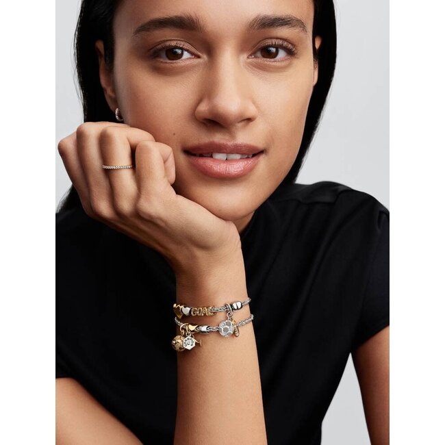 Pandora Pandora Bedel 764712C00 Zilver met 14k Geelgouden Plating Voetbalschoen