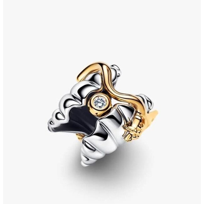 Pandora Pandora Bedel 764403C01 Zilver met 14k Geelgouden Plating Disney Ariel met 0.012ct Labgrown Diamant