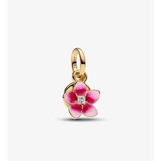 Pandora Pandora Bedel 763845C01 Zilver met 14k Geelgouden Plating Disney Moana Roze Bloem met Zirkonia
