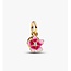 Pandora Pandora Bedel 763845C01 Zilver met 14k Geelgouden Plating Disney Moana Roze Bloem met Zirkonia