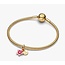 Pandora Pandora Bedel 763845C01 Zilver met 14k Geelgouden Plating Disney Moana Roze Bloem met Zirkonia