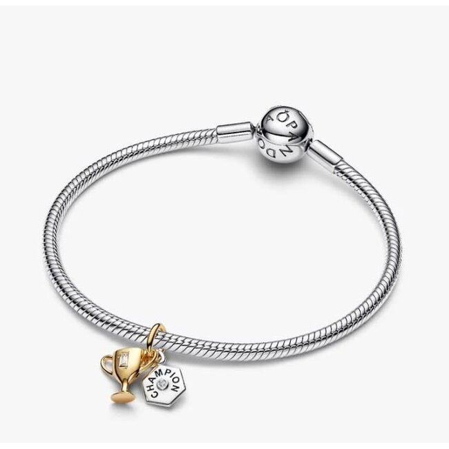 Pandora Pandora Bedel 764715C01 Zilver met 14k Geelgouden Plating Wereldbeker Voetbal