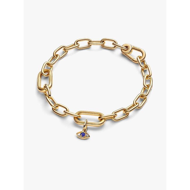 Pandora Pandora Bedel 764609C01 Zilver met 14k Geelgouden Plating Mini Boze Oog