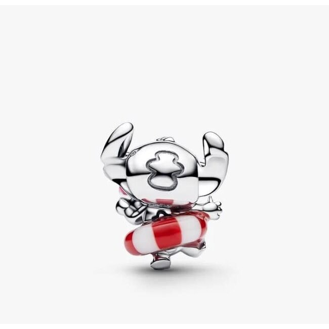 Pandora Pandora Bedel 794642C01 Zilver Disney Stitch met Zwemband en Ijsje