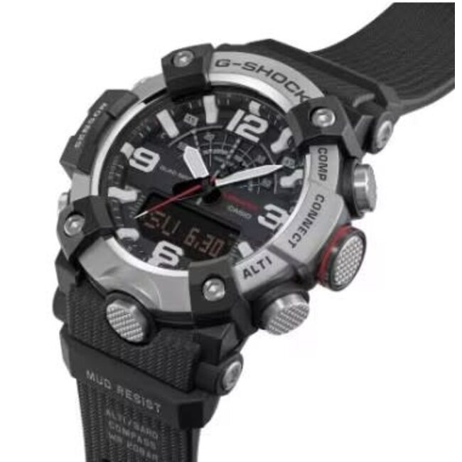 Casio G-Shock Casio G-Shock Horloge GG-B100XM-1AER Mudmaster Carbon Core Quard Analoog Digitaal Bluethooth 200m Waterdicht 51mm