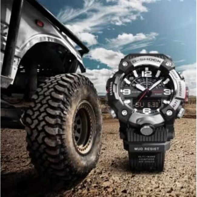 Casio G-Shock Casio G-Shock Horloge GG-B100XM-1AER Mudmaster Carbon Core Quard Analoog Digitaal Bluethooth 200m Waterdicht 51mm