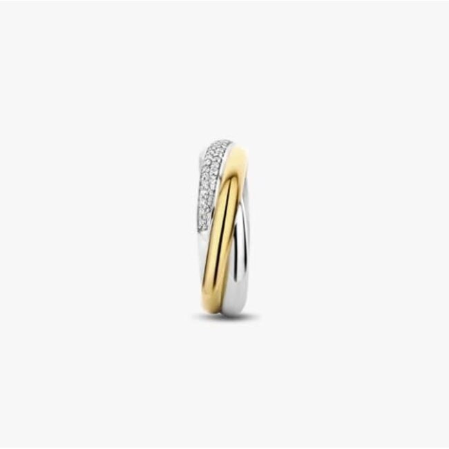 Ti Sento Milano Ti Sento Ring 12343ZY/54 Zilver Bi-color met Zirkonia Maat 54