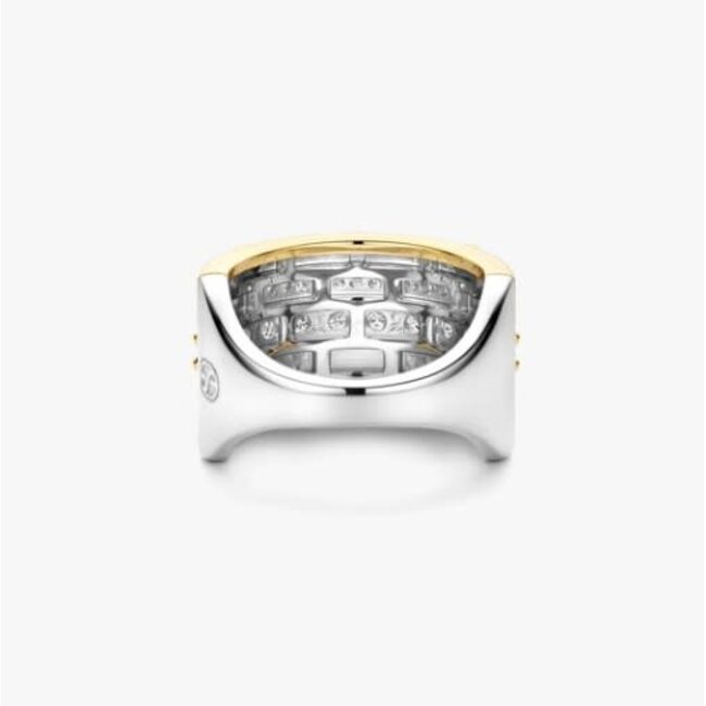Ti Sento Milano Ti Sento Ring 12396ZY/56 Zilver Bi-color met Zirkonia Maat 56