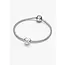 Pandora Pandora Bedel 794161C03 Zilver Hart met Sea Aqua Blue
