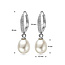 Blinckers Jewellery Huiscollectie BJ Oorbellen 13.43107 Zilver met Parel en Zirkonia met Brisurhaak 29mm