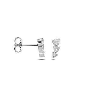 Blinckers Jewellery Huiscollectie BJ Oorbellen 13.43125 Zilver met Zirkonia 9mm