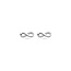 Blinckers Jewellery Huiscollectie BJ Oorbellen 13.43129 Zilver Infinity met Zirkonia9mm