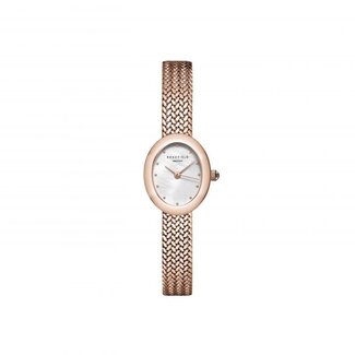Rosefield Rosefield Horloge MWRMR-M07 Mini Oval White Dail Staal met Rozegouden Plating Quartz