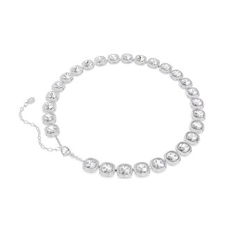 Swarovski Swarovski Collier 5751326 Una Zilverkleurig met Cushion Slijpvormige Kristallen