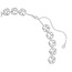 Swarovski Swarovski Collier 5751326 Una Zilverkleurig met Cushion Slijpvormige Kristallen