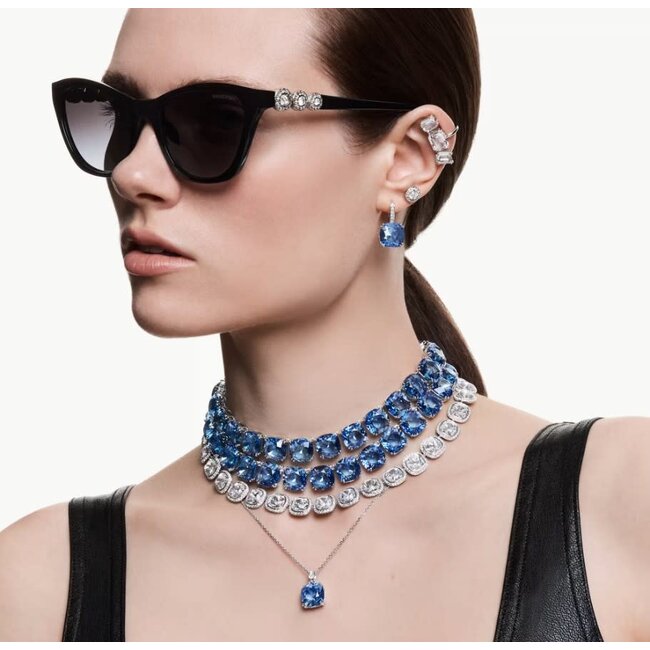 Swarovski Swarovski Collier 5751326 Una Zilverkleurig met Cushion Slijpvormige Kristallen