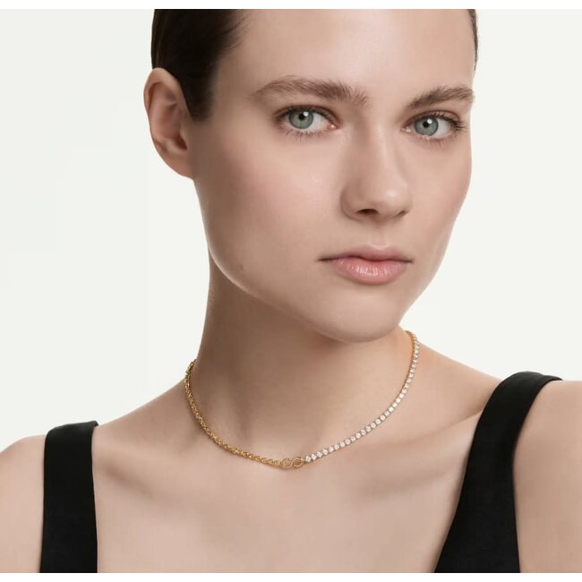 Swarovski Swarovski Collier 5747717 Matrix Collier Goudkleurig met S-vormige Schakel met Kristallen