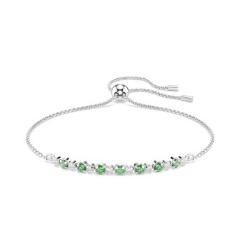 Swarovski Swarovski Armband 5758987 Matrix Zilverkleurig met Groene Kristallen 13-25cm