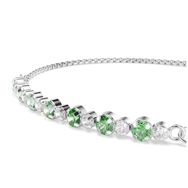 Swarovski Swarovski Armband 5758987 Matrix Zilverkleurig met Groene Kristallen