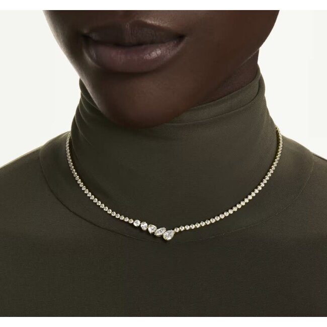 Swarovski Swarovski Collier 5747931 Mesmera Goudkleurig in V-Vorm Kristallen