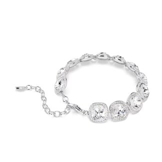 Swarovski Swarovski Armband 5751558 Una Zilverkleurig met Cushion Vorm Kristallen