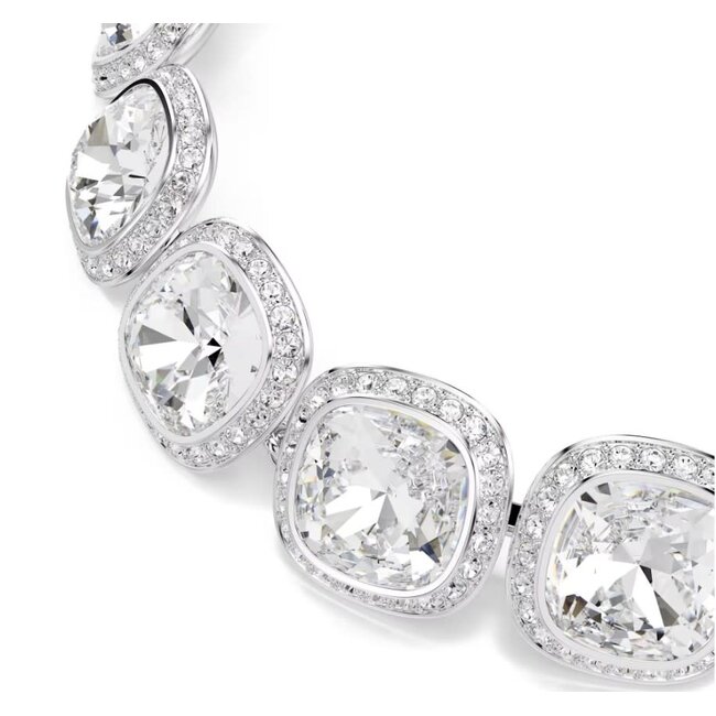 Swarovski Swarovski Armband 5751558 Una Zilverkleurig met Cushion Vorm Kristallen