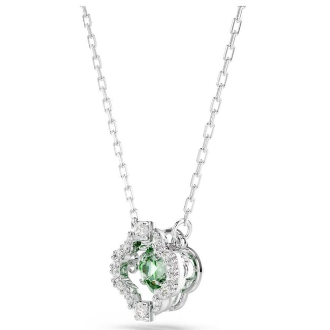 Swarovski Swarovski Collier 5757785 Una Zilverkleurig met Groene Kristal