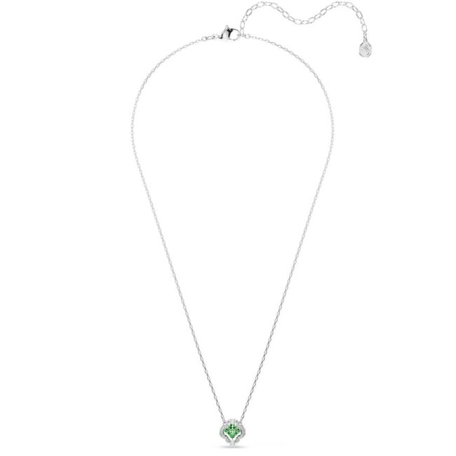 Swarovski Swarovski Collier 5757785 Una Zilverkleurig met Groene Kristal