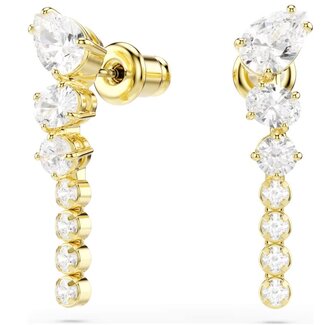 Swarovski Swarovski Oorbellen 5747936 Mesmera Goudkleurig met Kristallen 6x23mm